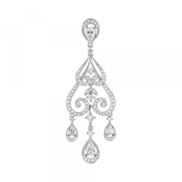 Серебряная подвеска с фианитом № 131721