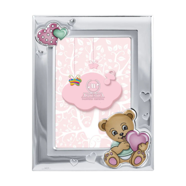 Рамка д/фото Медведь (розовая) 9*13
