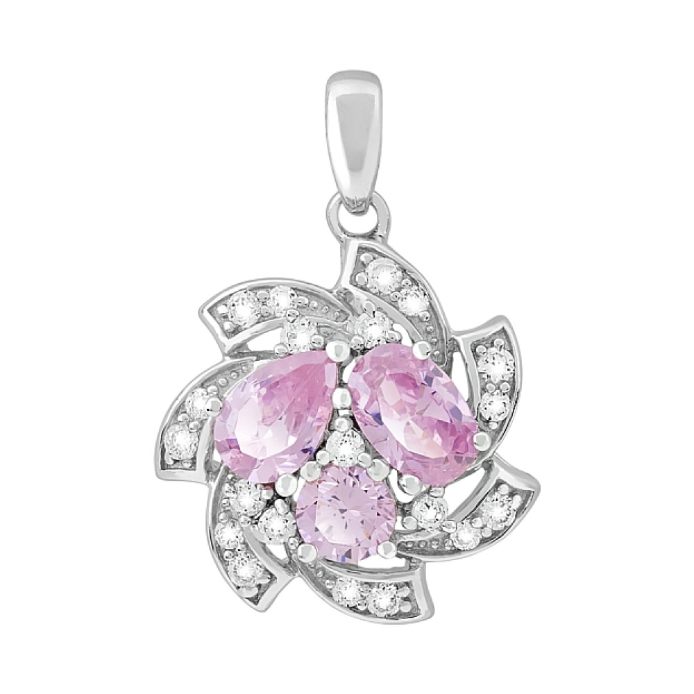 Серебряная подвеска с фианитами № 117471