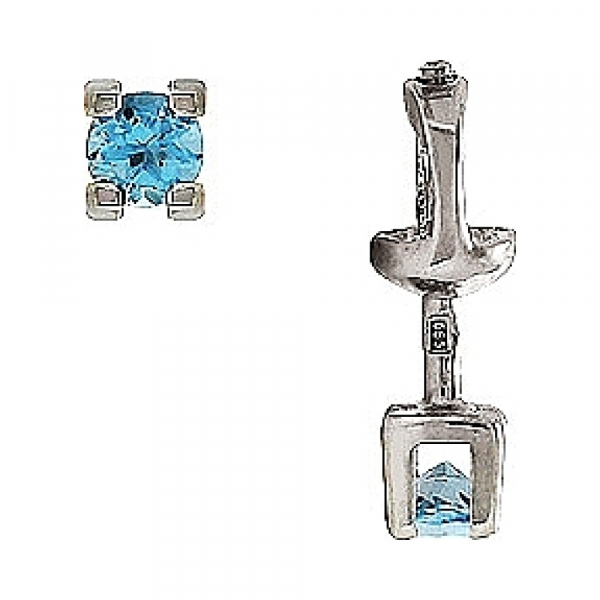 Пуссеты с топазом № 24882