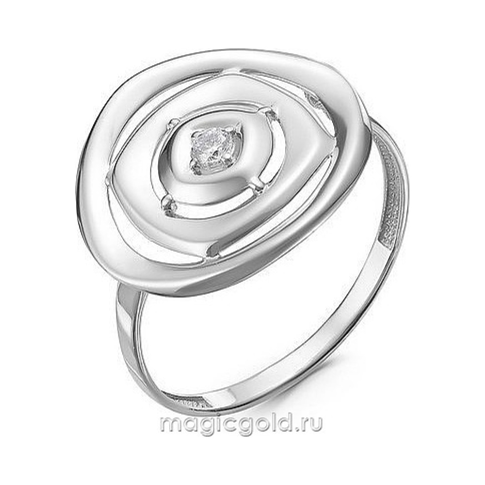 Серебряное кольцо с фианитом № 173555