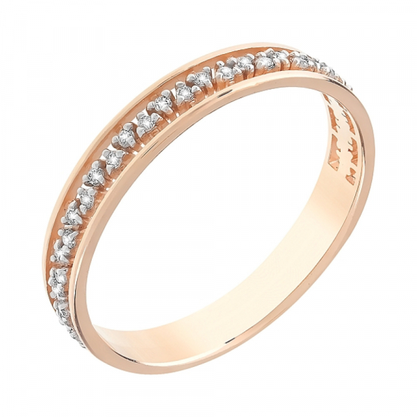 Золотое кольцо с фианитами № 112794