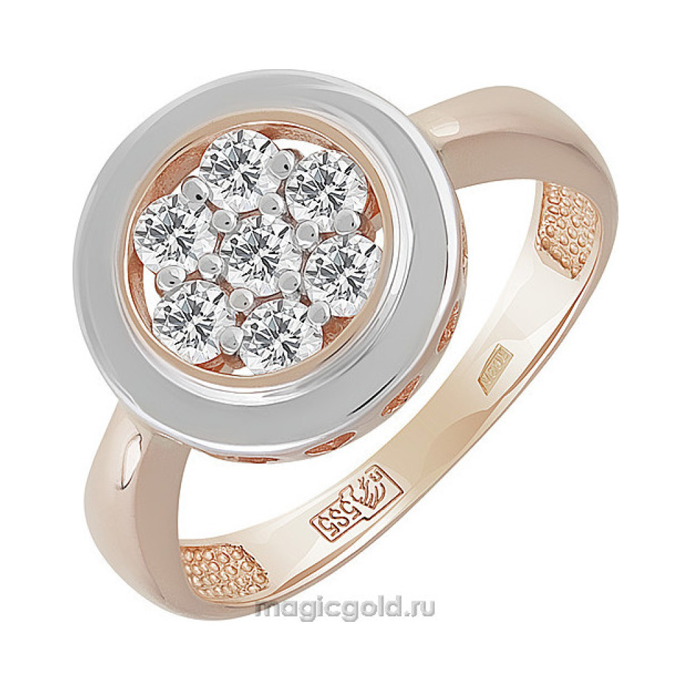 Золотое кольцо с бриллиантом № 155648