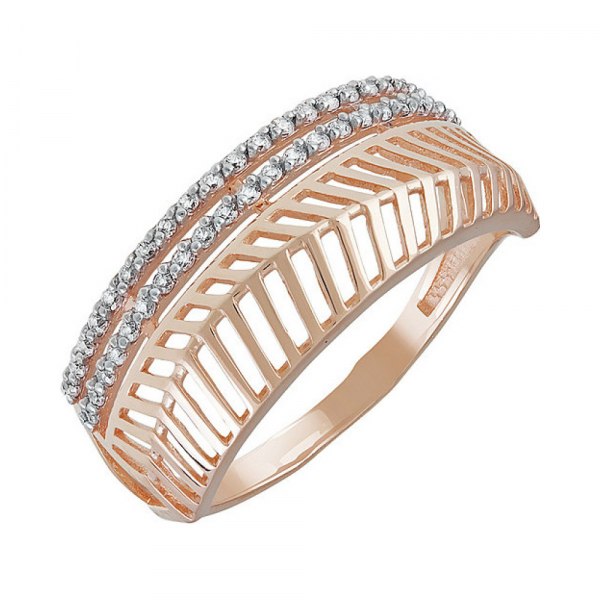 Золотое кольцо с фианитом № 138181