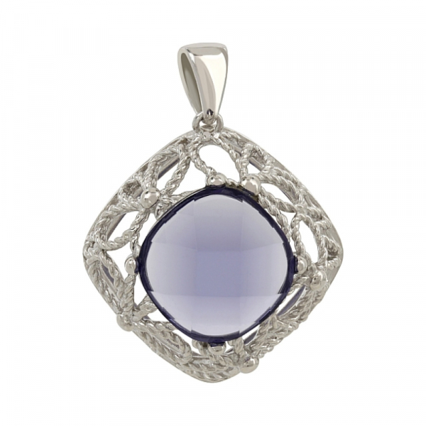 Серебряная подвеска с фианитом № 107251