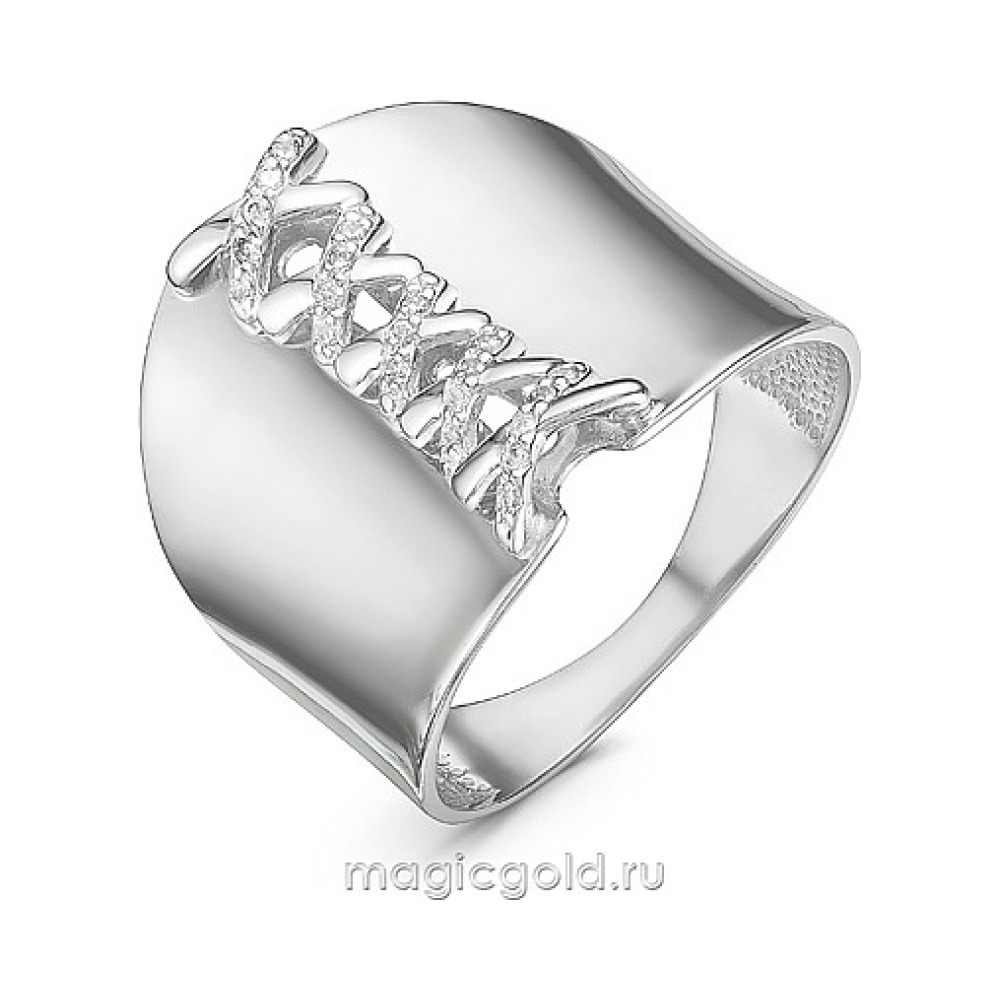 Серебряное кольцо с фианитом № 161255