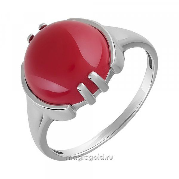 Серебряное кольцо с кораллом № 151440