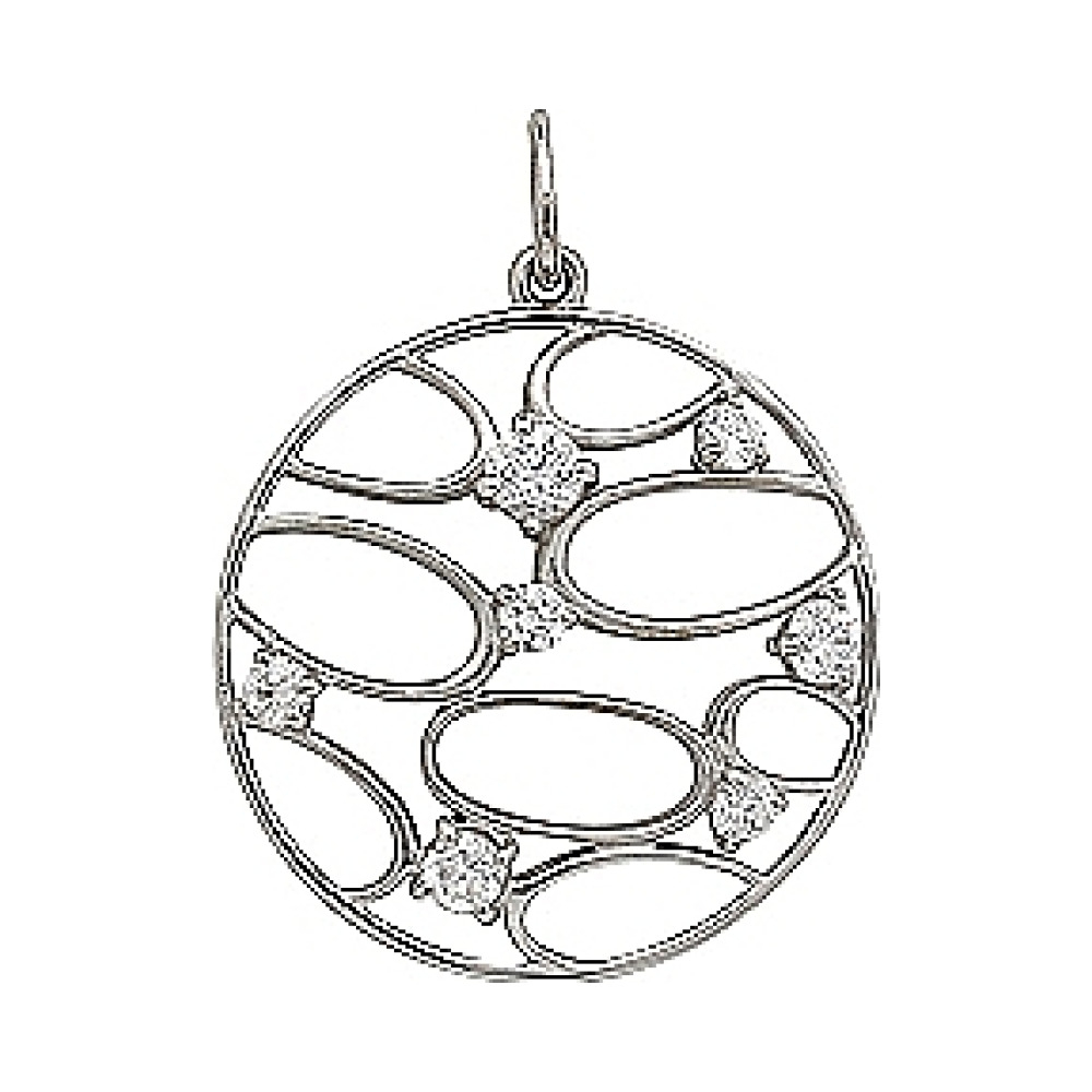 Золотая подвеска с фианитом № 70301