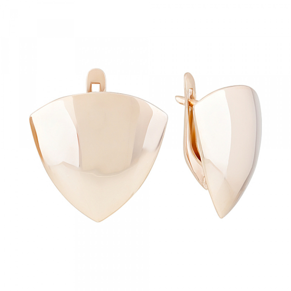 Золотые серьги без камня № 126725