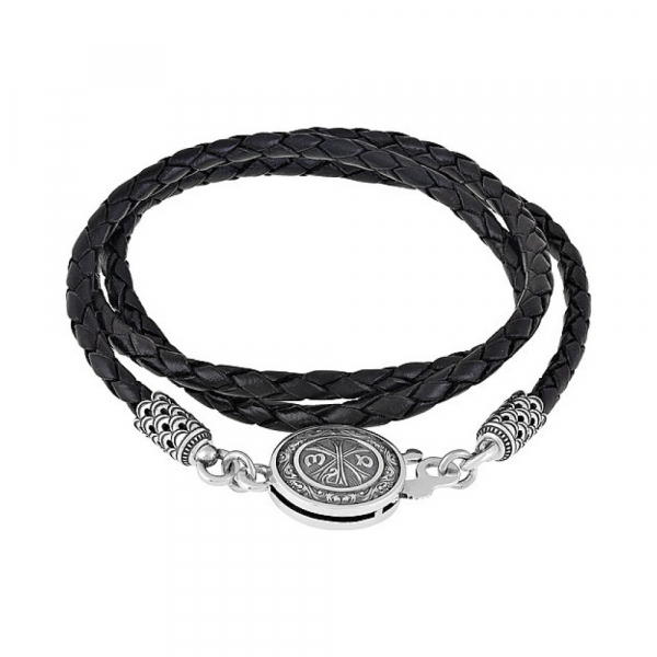 Шнурок плетеный кожаный № 133505