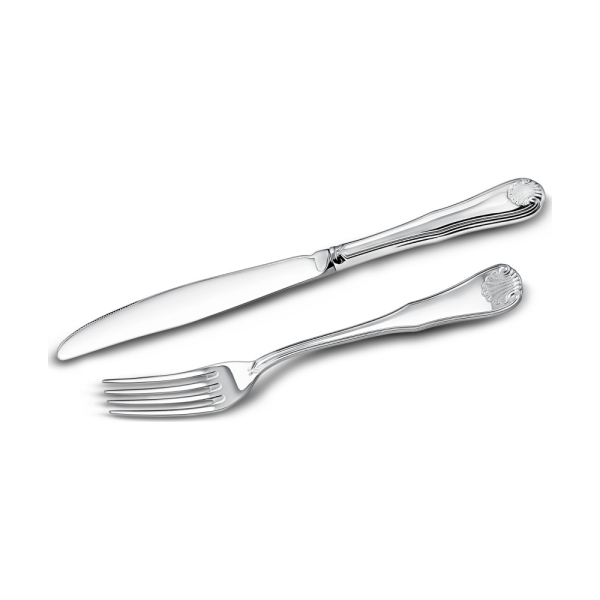 Набор столовый Визит: вилка и нож из серебра 925 пробы