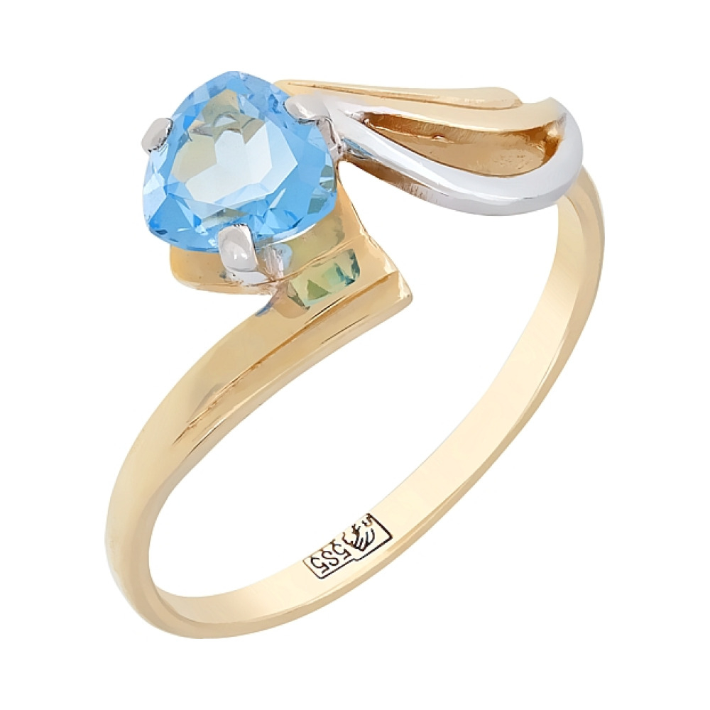 Золотое кольцо с топазом № 34603