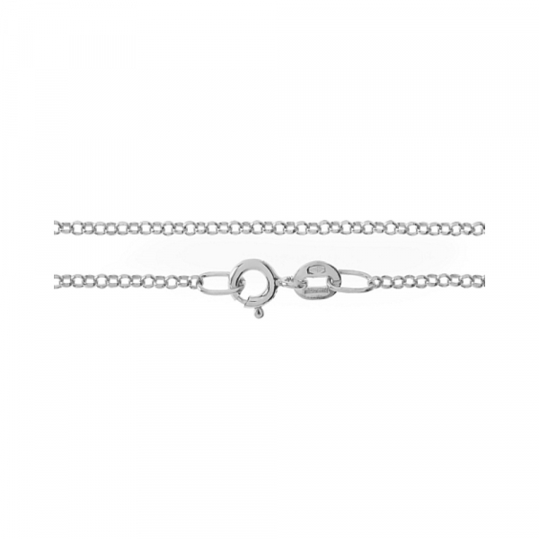 Серебряная цепь гороховая родированная № 109967