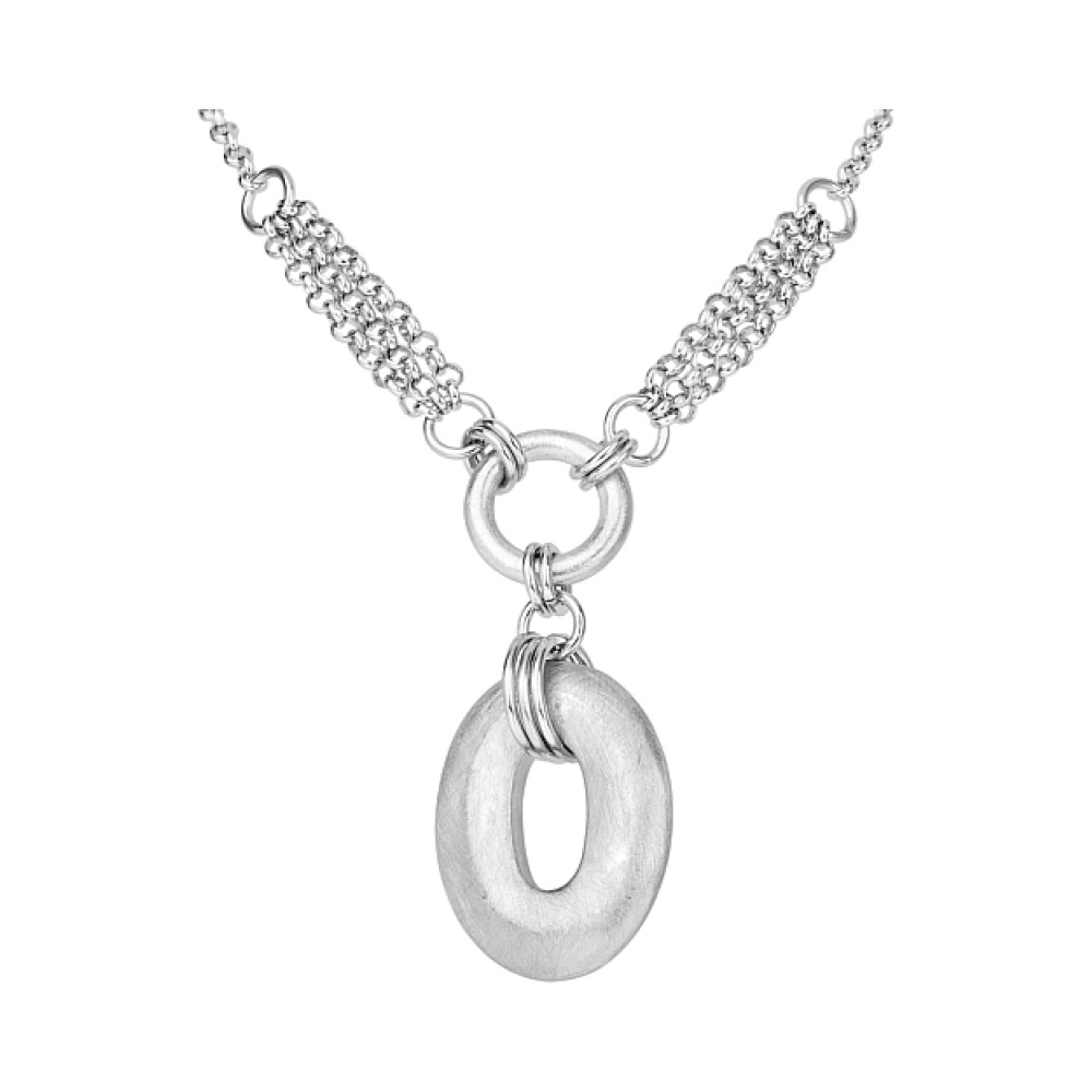 Серебряное колье без камня № 83080