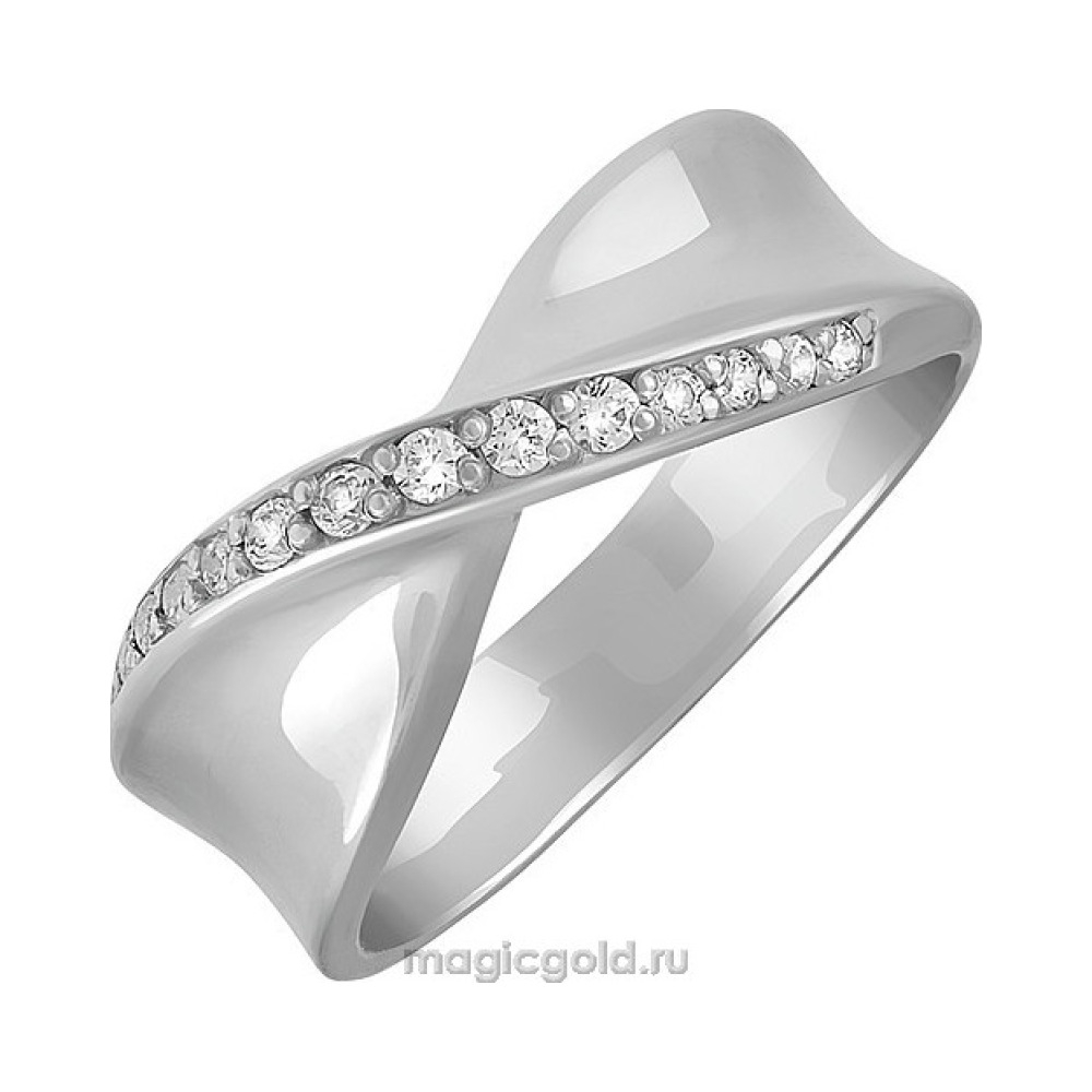 Серебряное кольцо с фианитом № 134773