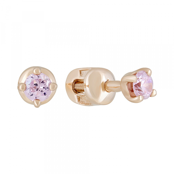 Пуссеты с фианитом № 124186