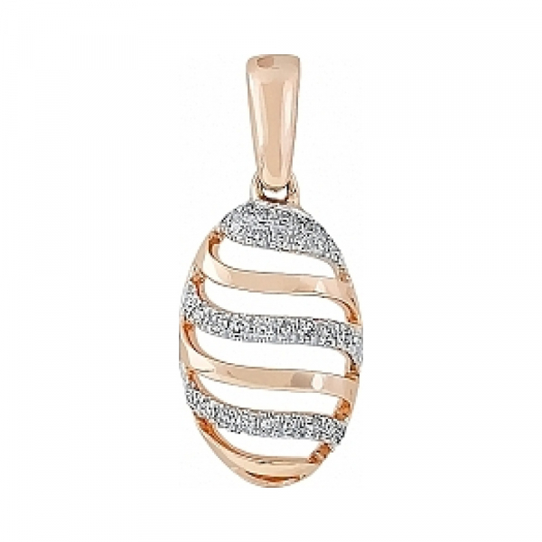 Золотая подвеска с бриллиантами № 114927