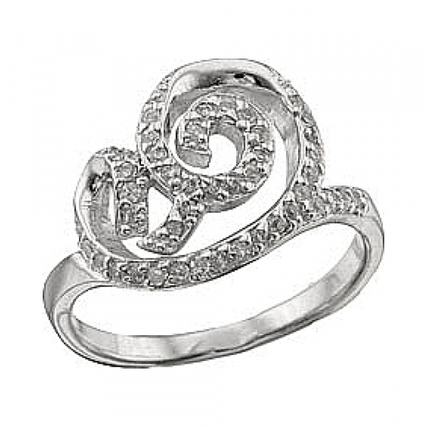  Кольцо с фианитом GL № 38493