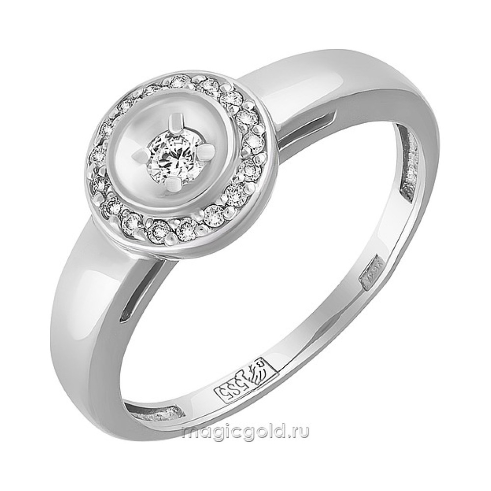 Золотое кольцо с бриллиантом № 162515