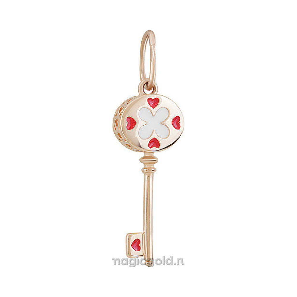 Золотая подвеска с эмалью № 155874