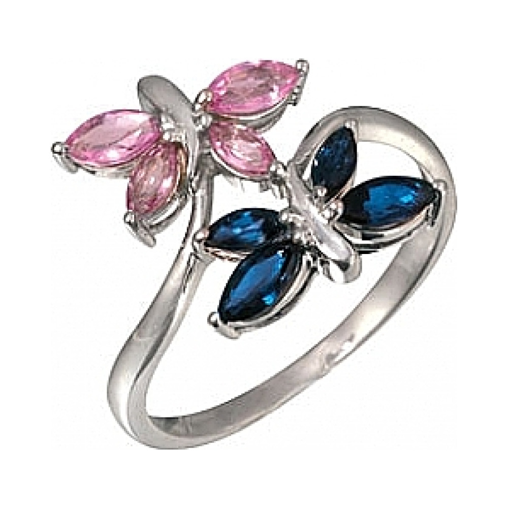 Золотое кольцо с сапфиром № 7081