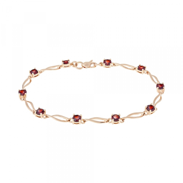 Золотой браслет с гранатом № 117863