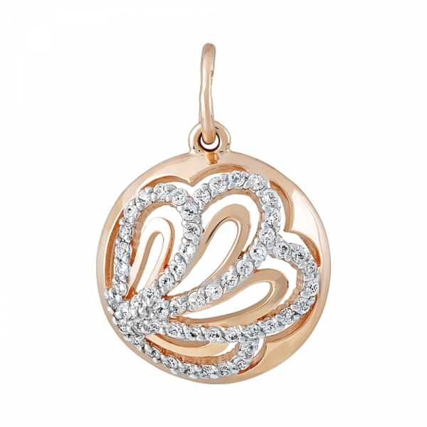 Золотая подвеска с фианитами № 122086