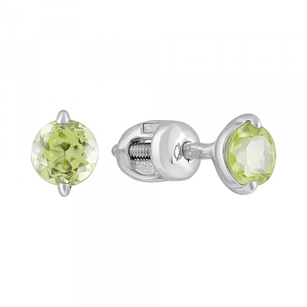 Пуссеты с хризолитом № 126028