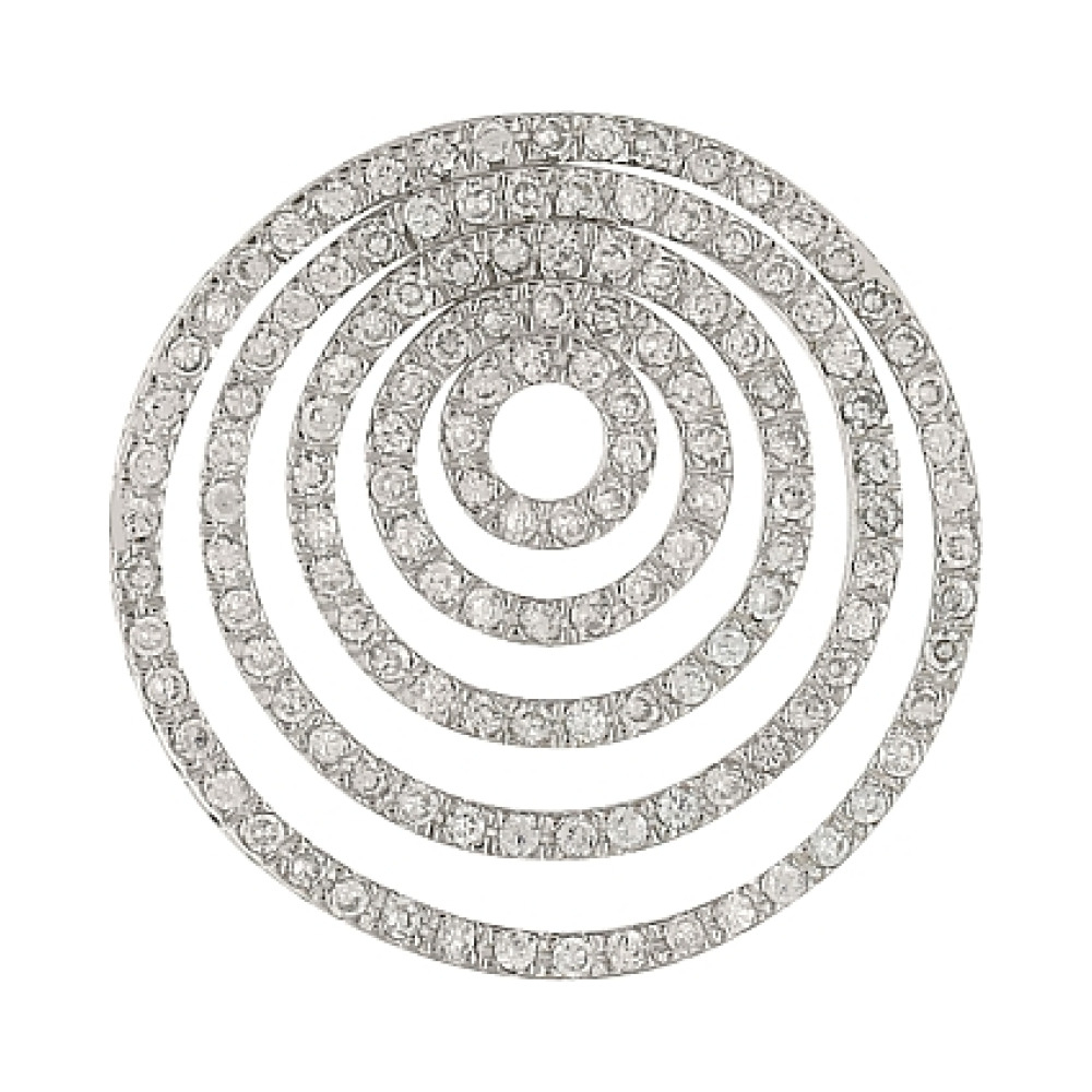 Серебряная подвеска с фианитом № 80467