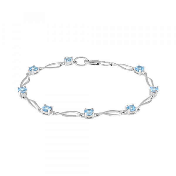 Серебряный браслет с топазом № 126474