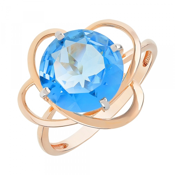 Золотое кольцо с топазом № 107179