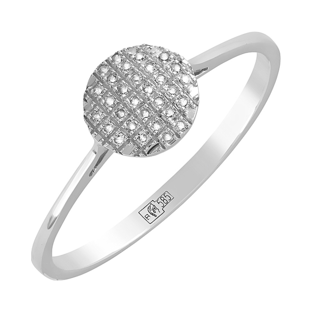 Золотое кольцо с бриллиантом № 107087