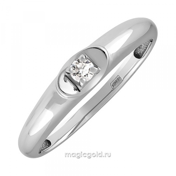 Серебряное кольцо с фианитом № 171368