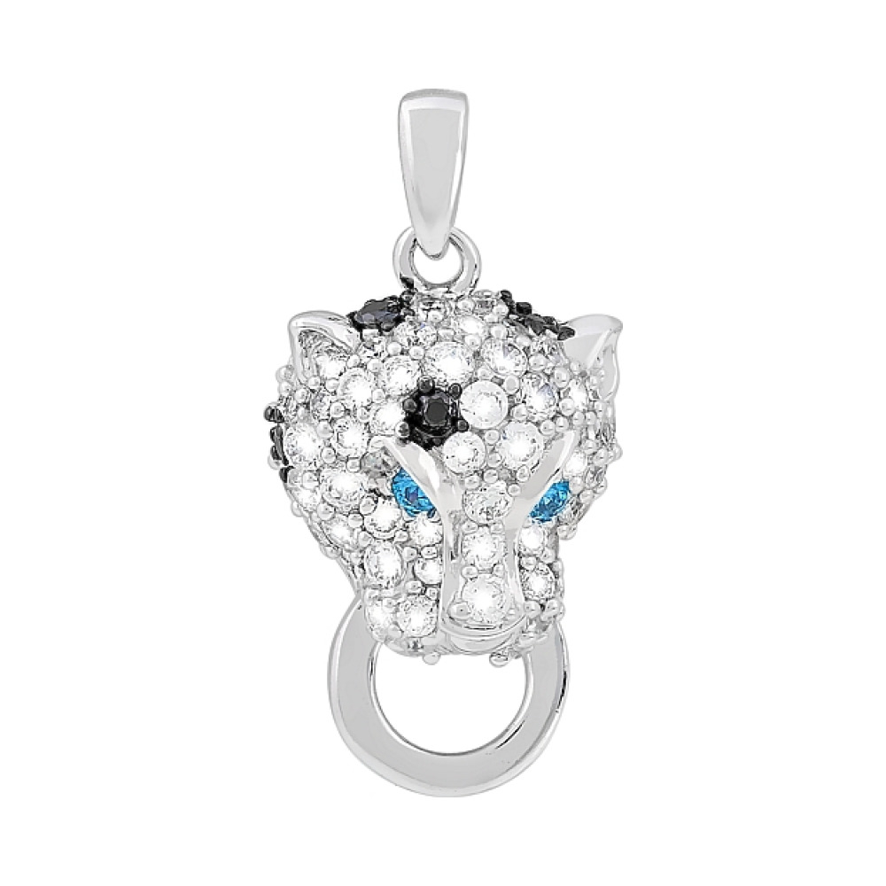 Серебряная подвеска с фианитами № 117503