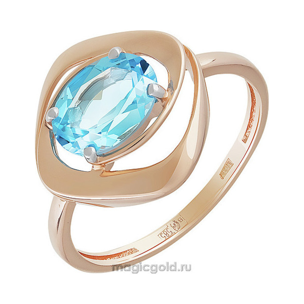 Золотое кольцо с топазом № 160493