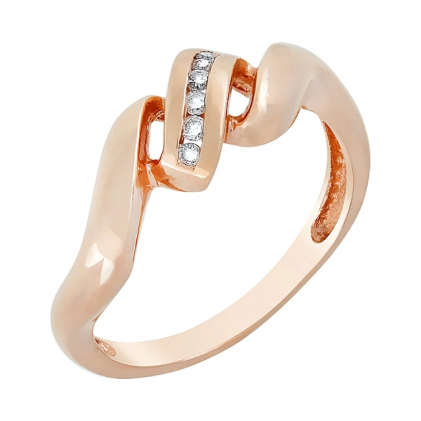 Золотое кольцо с бриллиантом № 2988