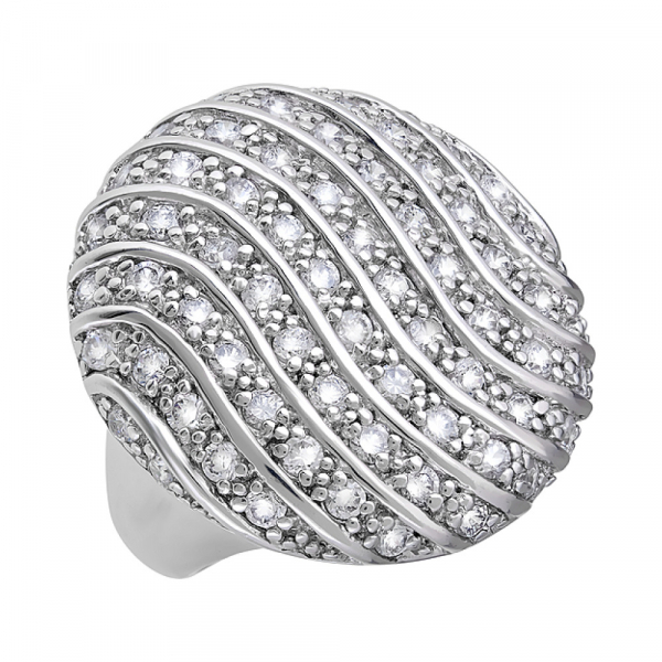 Серебряное кольцо с фианитом № 81866