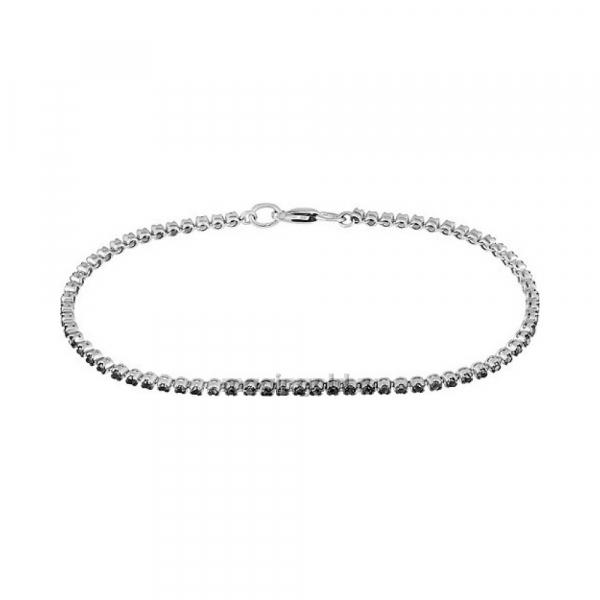 Золотой браслет с черным бриллианом № 155593