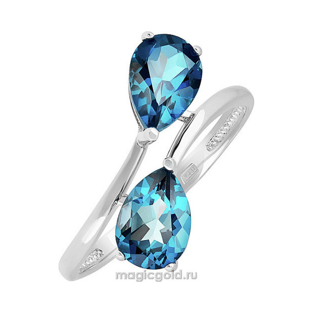 Золотое кольцо с топазом № 139072