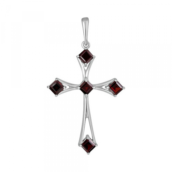 Серебряная подвеска с гранатом № 132819