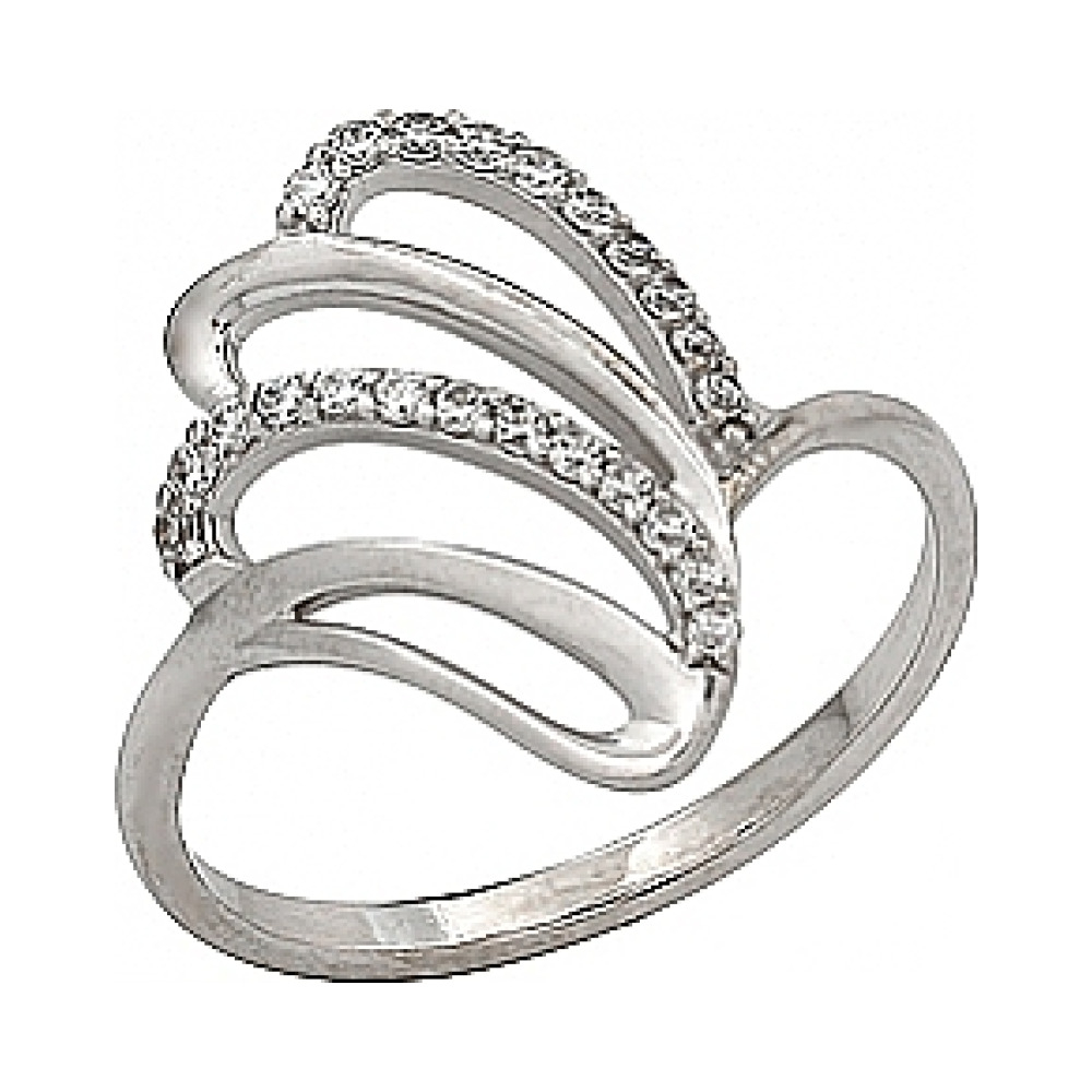 Золотое кольцо с фианитом № 70358