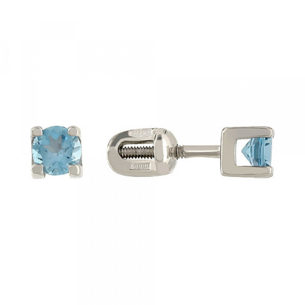 Пуссеты с топазом № 105778