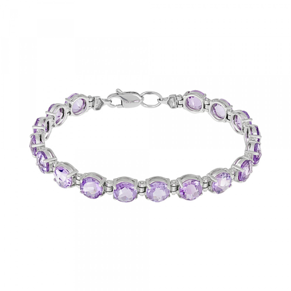 Серебряный браслет с аметистом № 129280