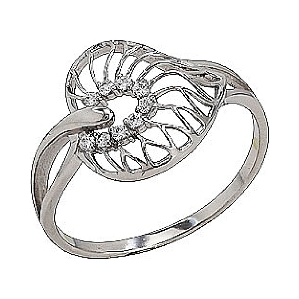 Золотое кольцо с фианитом № 76806