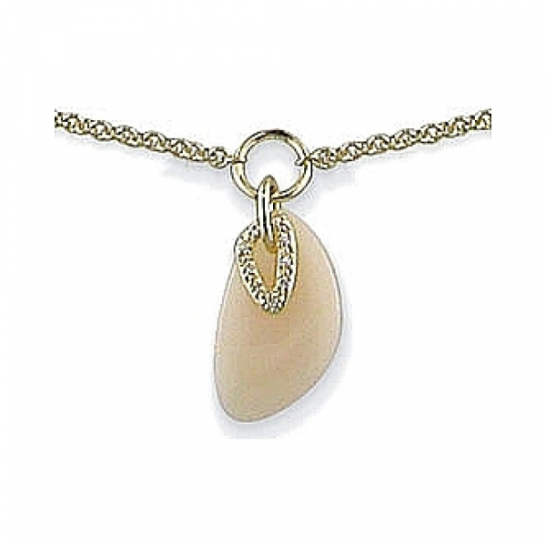  Колье с фианитом и слонов. костью TED LAPIDUS  № 34681