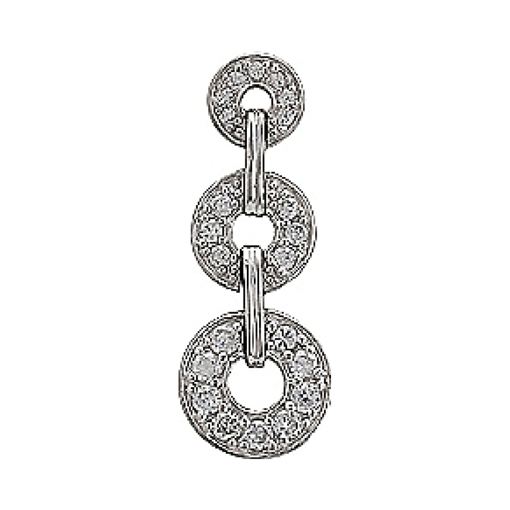 Серебряная подвеска с фианитом № 70745