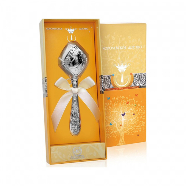 Серебряная погремушка «Цыпленок»