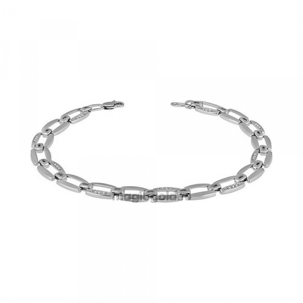 Серебряный браслет с фианитом № 135067