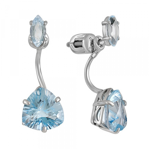 Пуссеты с топазом № 133058