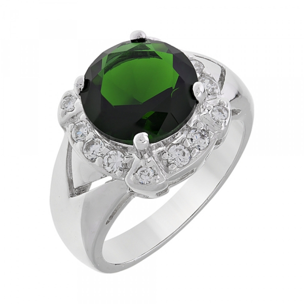 Серебряное кольцо с фианитами № 108380